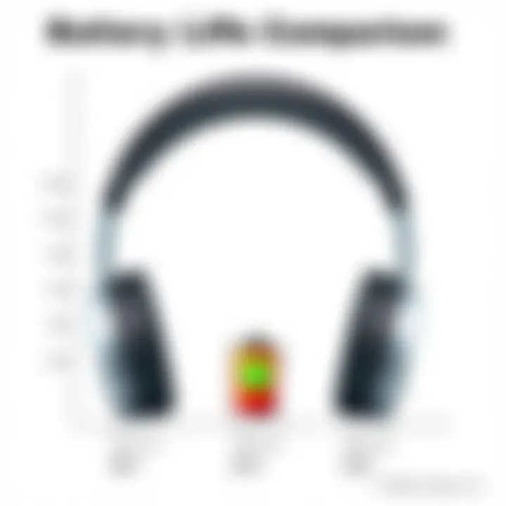 Battery life comparison infographic