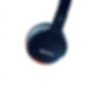 Close-up view of Sony WH-1000XM4 headphones showcasing sleek design