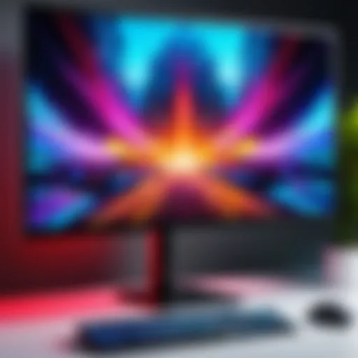 High-resolution gaming monitor showcasing vibrant graphics