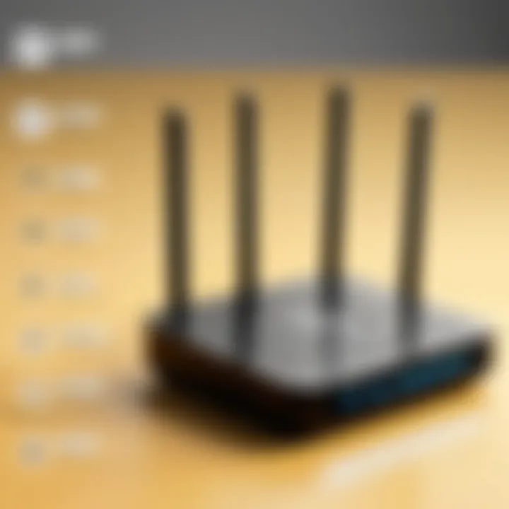 A comparative chart displaying various brands of Wi-Fi routers and their features.