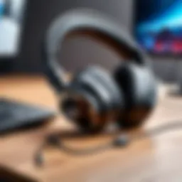 High-quality wireless gaming headset on a desk